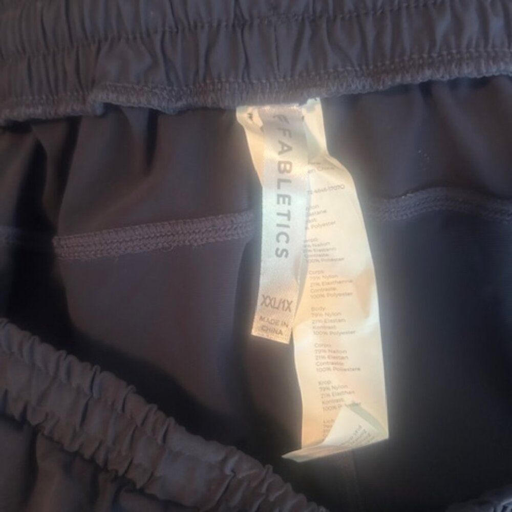 Fabletics Navy Blue Drawstring Waist Side Zip Ath… - image 3